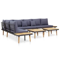 VidaXL Garten-Lounge-Set 7-Sitzer Mit Kissen Massivholz Akazie -Garten- & Gewächshäuser Geschäft ca0d38165453c9987ddcf7dd30e92728