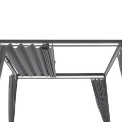 Juskys Doppel Loungebett Kreta - Gartenliege Für 2 Personen - Dach & Rückenlehne Verstellbar - Sonnenliege Für Terrasse, Garten & Balkon - Liege Grau -Garten- & Gewächshäuser Geschäft ca257dddcc23eadcb603cae94592730d