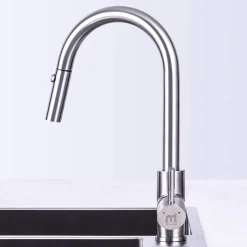 Küchenarmatur Ausziehbar, M Mehoom Wasserhahn Küche 360 ° Drehbarer, Mischbatterie Küche Mit Brause 2 Ausgangsmodi