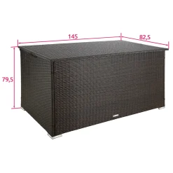 Tectake Auflagenbox Mit Aluminiumgestell Oslo, 145x82,5x79,5cm - Braun -Garten- & Gewächshäuser Geschäft caaca980f462fe504ad93ce6bf592a88