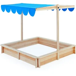 Deuba Spielwerk Sandkasten Midi Mit Dach Höhenverstellbar Neigbar 120x120cm Sandkiste Holz Natur UV 50+ Sonnenschutz Abdeckung Sandbox Sandspielzeug Kinder -Garten- & Gewächshäuser Geschäft caadfc1768309875e4be3c2f836aa932
