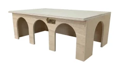 Elmato 10559 Meerschweinbahnhof Nagerhaus Holzhaus Hasen, 45x25x16cm