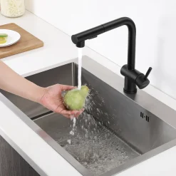 Lonheo Schwarz Hochdruck Küchenarmatur 360°schwenkbare Mischbatterie Ausziehbare Armatur Einhebelmischer Spültischwasserhahn -Garten- & Gewächshäuser Geschäft cacbe3b3aa7cc0b1c6057d3cbaec6f3b