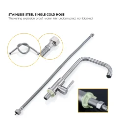 Auralum 360° Drehbar Kaltwasser Wasserhahn Küchenarmatur Edelstahl Spültischarmatur Chrom NUR Für Kaltwasser ,OHNE Warmwasser -Garten- & Gewächshäuser Geschäft cad9414cd4beddc2fe4f0871e8049416