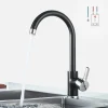 Auralum Niederdruck Wasserhahn Einhebel Spültischarmatur Küche Armatur Für Kaltwasser Und Einen Wasserboiler, Schwarz
