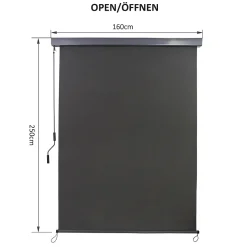 Mucola Senkrechtmarkise 160x250 Cm Markise Seitenmarkise Anthrazit Windschutz 16 Mucola Senkrechtmarkise 160x250 Cm Markise Seitenmarkise Anthrazit Windschutz -Garten- & Gewächshäuser Geschäft cb084e43d36060e40d5c6301fd86bab8