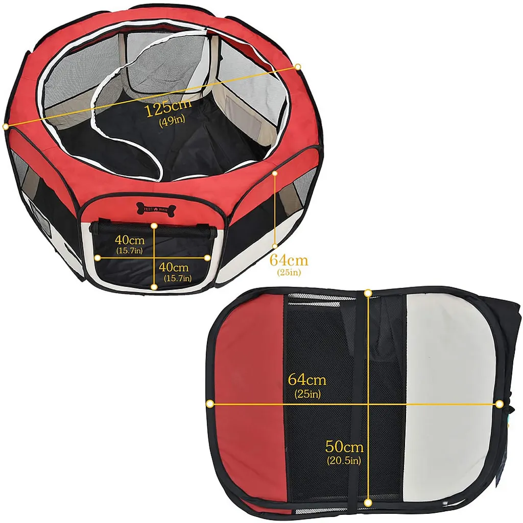 Mucola Welpenlaufstall Rot Faltbar Welpenauslauf Tierlaufstall Gehege Hunde Laufstall 6 Mucola Welpenlaufstall Rot Faltbar Welpenauslauf Tierlaufstall Gehege Hunde Laufstall – Bild 6