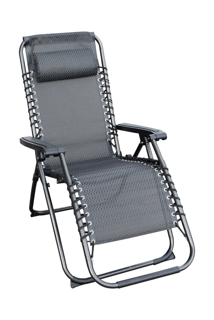 Spetebo Relax Sessel Mit Kopfkissen - 175cm / Grau - Verstellbarer Garten Sonnen Liege Stuhl 1 Spetebo Relax Sessel Mit Kopfkissen - 175cm / Grau - Verstellbarer Garten Sonnen Liege Stuhl