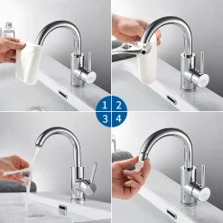 Auralum Chrom Badarmatur Waschtischarmatur Wasserhahn Bad 360° Waschbecken Armaturen Einhebelmischer Mischbatterie 14 Auralum Chrom Badarmatur Waschtischarmatur Wasserhahn Bad 360° Waschbecken Armaturen Einhebelmischer Mischbatterie -Garten- & Gewächshäuser Geschäft cb5b02a81df2d7215cc5453e0dd50385 2