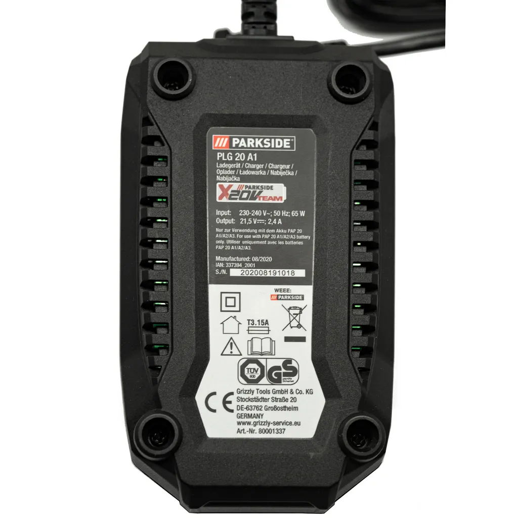 Das Ersatz Ladegerät PLG 20 A1 Für Die Parkside Akku Kettensäge PKSA 20 Li-B2 LIDL IAN 346174 Lädt Den Akku Für Die Kettensäge Auf. 6 Das Ersatz Ladegerät PLG 20 A1 Für Die Parkside Akku Kettensäge PKSA 20 Li-B2 LIDL IAN 346174 Lädt Den Akku Für Die Kettensäge Auf. – Bild 6