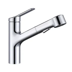 Homelody Wasserhahn Küche Mit Ausziehbarer Brause Küchenarmatur 115° Drehbare Spültischarmatur Küche Mit 2 Strahlarten, Einhebelmischer Mischbatterie Küche, Armatur Küche Chrom