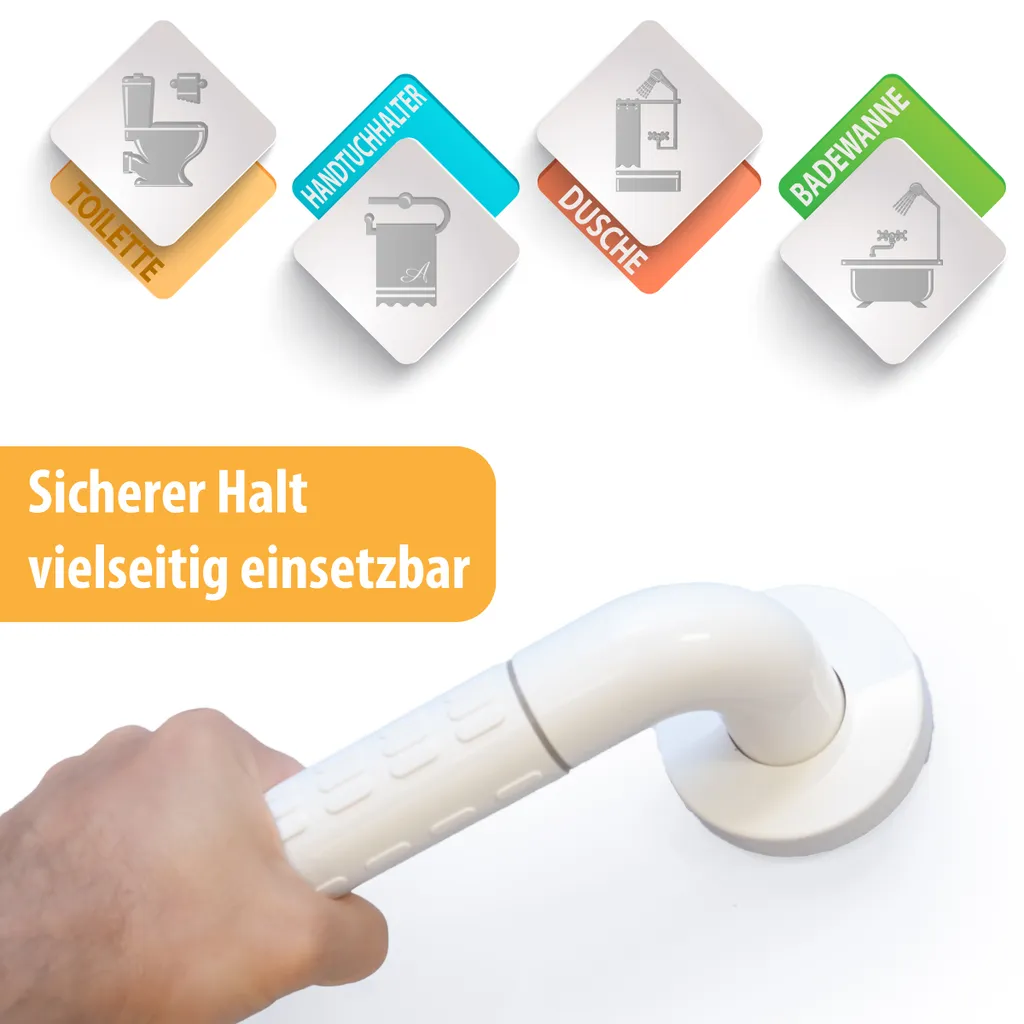 Eyepower Anti-Rutsch Badewannengriff 30 Cm Senioren Griff Bad Haltegriff Edelstahl Weiß 2 Eyepower Anti-Rutsch Badewannengriff 30 Cm Senioren Griff Bad Haltegriff Edelstahl Weiß – Bild 2