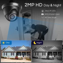 ZOSI 4X Full HD 1080p Dome Video Überwachungskamera Set Mit Kabel Und Netzteil, 2MP TVI Videoausgang, 20M IR Nachtsicht 12 ZOSI 4X Full HD 1080p Dome Video Überwachungskamera Set Mit Kabel Und Netzteil, 2MP TVI Videoausgang, 20M IR Nachtsicht -Garten- & Gewächshäuser Geschäft cc8243ef74c0b7b0b7177f2c7fb836f7