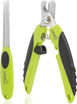 Pecute Krallenschere Für Hunde & Katzen Mit Nagelfeile,Krallenpflege Aus Edelstahl, Krallenzange Für Hund Mit Sicherheitsschutz