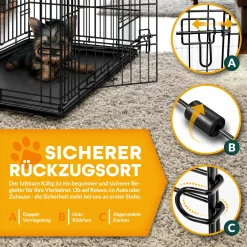 TRESKO® Hundekäfig 77x48x54cm Metall Transportkäfig Auto Hundebox Transportbox Faltbar Drahtkäfig 9 TRESKO® Hundekäfig 77x48x54cm Metall Transportkäfig Auto Hundebox Transportbox Faltbar Drahtkäfig -Garten- & Gewächshäuser Geschäft ccbcc114e8e4550724c658db103f3687