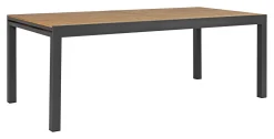 Bizzotto Andrea SpA Gartentisch - Anthrazit - Aluminiumgestell - Polywood Platte - 200 X 95 Cm - Ausziehbar