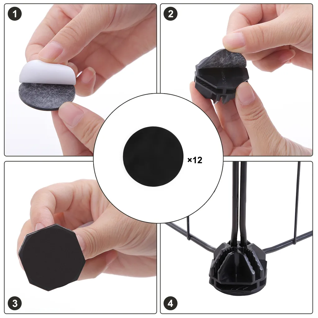 SONGMICS Kleintierkäfig Mit Laufgitter DIY Freilauf Aus Metall 143 X 73 X 46 Cm Für Den Innenbereich Für Kleintiere Individuell Zusammenbaubar Schwarz LPI01H 6 SONGMICS Kleintierkäfig Mit Laufgitter DIY Freilauf Aus Metall 143 X 73 X 46 Cm Für Den Innenbereich Für Kleintiere Individuell Zusammenbaubar Schwarz LPI01H – Bild 6