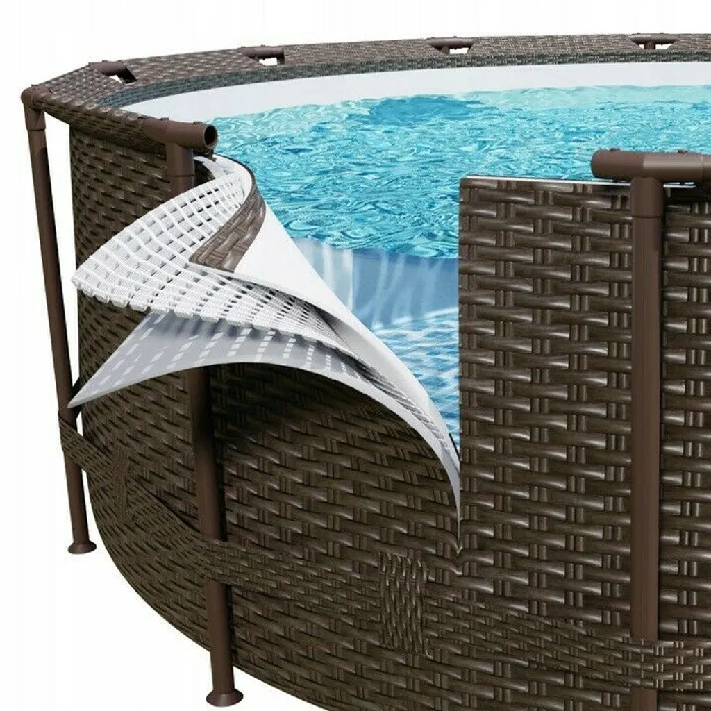 BESTWAY 56709 Steel Pro Max Frame Pool Set Rund Filterpumpe Leiter Braun 366x100 5 BESTWAY 56709 Steel Pro Max Frame Pool Set Rund Filterpumpe Leiter Braun 366x100 – Bild 5