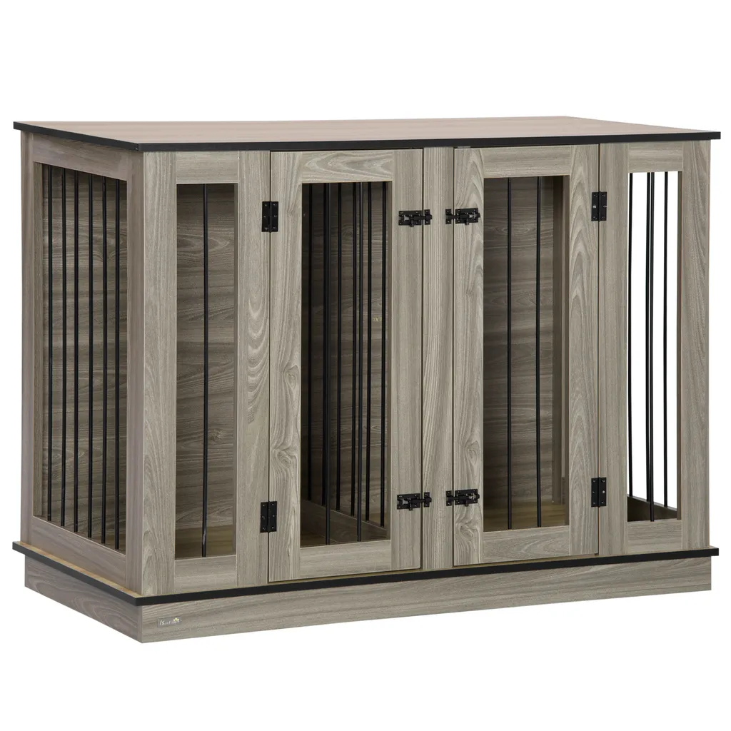 Pawhut Hundekäfig Schrank Haustierkäfig Mit Herausnehmbarem Trennwand Tierkäfig Hundehütte Mit Tischoberfläche Hundebox Innen Spanplatte Dunkelwalnuss+Eiche 120 X 60 X 88,5 Cm 1 Pawhut Hundekäfig Schrank Haustierkäfig Mit Herausnehmbarem Trennwand Tierkäfig Hundehütte Mit Tischoberfläche Hundebox Innen Spanplatte Dunkelwalnuss+Eiche 120 X 60 X 88,5 Cm