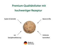Dehner Natura Wildvogelfutter, Große Beeren-Knödel, Mit Netz, 30 Stück Je 100 Gramm (3 Kg) -Garten- & Gewächshäuser Geschäft cd9618ed01ccda8574892719fe9230a0
