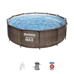 BESTWAY 56709 Steel Pro Max Frame Pool Set Rund Filterpumpe Leiter Braun 366x100 56 BESTWAY 56709 Steel Pro Max Frame Pool Set Rund Filterpumpe Leiter Braun 366x100 -Garten- & Gewächshäuser Geschäft cddae2aea59a50fdda2cb630760161ff