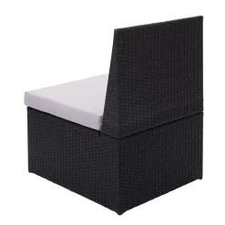 Mendler 2x Poly-Rattan Sessel HWC-G16, Lounge-Rattanstuhl Gartenstuhl, Gastronomie Schwarz, Kissen Hellgrau 12 Mendler 2x Poly-Rattan Sessel HWC-G16, Lounge-Rattanstuhl Gartenstuhl, Gastronomie Schwarz, Kissen Hellgrau -Garten- & Gewächshäuser Geschäft ce338ab8d84091f136665ce52eb34a3c