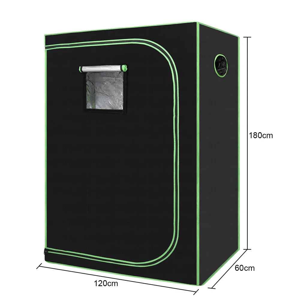 Wolketon Grow Zelt, Grow Tent 120x60x180cm Growbox, Growschrank Fuer Homegrow, Indoor Anbauzelt, Growroom, Lichtdicht Und Wasserdicht Pflanzzelt, Zuchtzelt Schwarz Gruen 2 Wolketon Grow Zelt, Grow Tent 120x60x180cm Growbox, Growschrank Fuer Homegrow, Indoor Anbauzelt, Growroom, Lichtdicht Und Wasserdicht Pflanzzelt, Zuchtzelt Schwarz Gruen – Bild 2