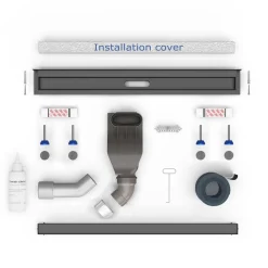 Aquabad® Slim Wall Schwarz Matt Duschrinne 90cm Mit Befliesbarer Blende, Inkl. Haarsieb Und Viega Ablaufgarnitur -Garten- & Gewächshäuser Geschäft ce615e557b4b7eeaa6c54146ca935bbb