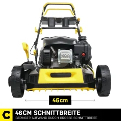 Craftfull Benzinrasenmäher CR-139-20, 46 Cm Schnittbreite, Benzin Rasenmäher Mit Radantrieb Inkl. Rasenkamm, 139cc, 3,2 KW / 4,5PS, Euro 5 Norm, 5in1, Marken Motor, GT-Markengetriebe, 8 Stufen Höhenverstellbar, 62 Liter Fangsack, Easy-Clean-Funktion -Garten- & Gewächshäuser Geschäft ce75a57654ef0533755985ccf1fd0b00