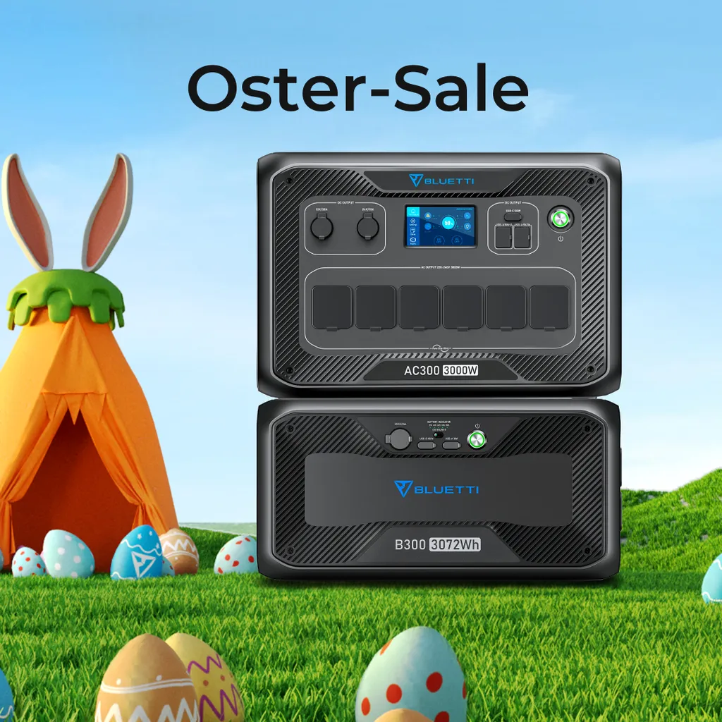 BLUETTI Tragbare Stromerzeuger AC300 Mit B300 Erweiterungsakkus, 6144Wh LiFePO4 Batterie-Backup Mit 6x3000W AC-Steckdosen (6000W Spitzen), Solargenerator Für Heim-Backup, Camping, Notfall 2 BLUETTI Tragbare Stromerzeuger AC300 Mit B300 Erweiterungsakkus, 6144Wh LiFePO4 Batterie-Backup Mit 6x3000W AC-Steckdosen (6000W Spitzen), Solargenerator Für Heim-Backup, Camping, Notfall – Bild 2