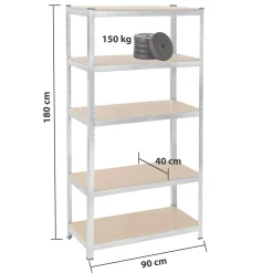 Tectake Schwerlastregal Mit 5 Böden - 150 Kg -Garten- & Gewächshäuser Geschäft ce90d7aad9aa4b6501f64a0e4e7ad3a8