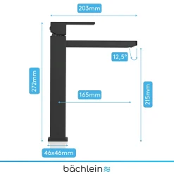 Bächlein Wasserhahn Hoch Fürs Bad In Kantigem Design – Extra Hohe Armatur Mit 215mm Auslaufhöhe Für Aufsetzwaschbecken, Waschtischarmatur Hoher Auslauf - Matt Schwarz 7 Bächlein Wasserhahn Hoch Fürs Bad In Kantigem Design – Extra Hohe Armatur Mit 215mm Auslaufhöhe Für Aufsetzwaschbecken, Waschtischarmatur Hoher Auslauf - Matt Schwarz -Garten- & Gewächshäuser Geschäft ceba615c5053cd92e66150425b7ab7b3