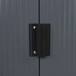 Juskys Metall Gerätehaus M Mit Pultdach, Schiebetür & Fundament - 4m³ - 213×130×173 Cm - Anthrazit - Geräteschuppen Gartenhaus Garten Schuppen -Garten- & Gewächshäuser Geschäft cec91316574c168ed9eb970df5c490d5