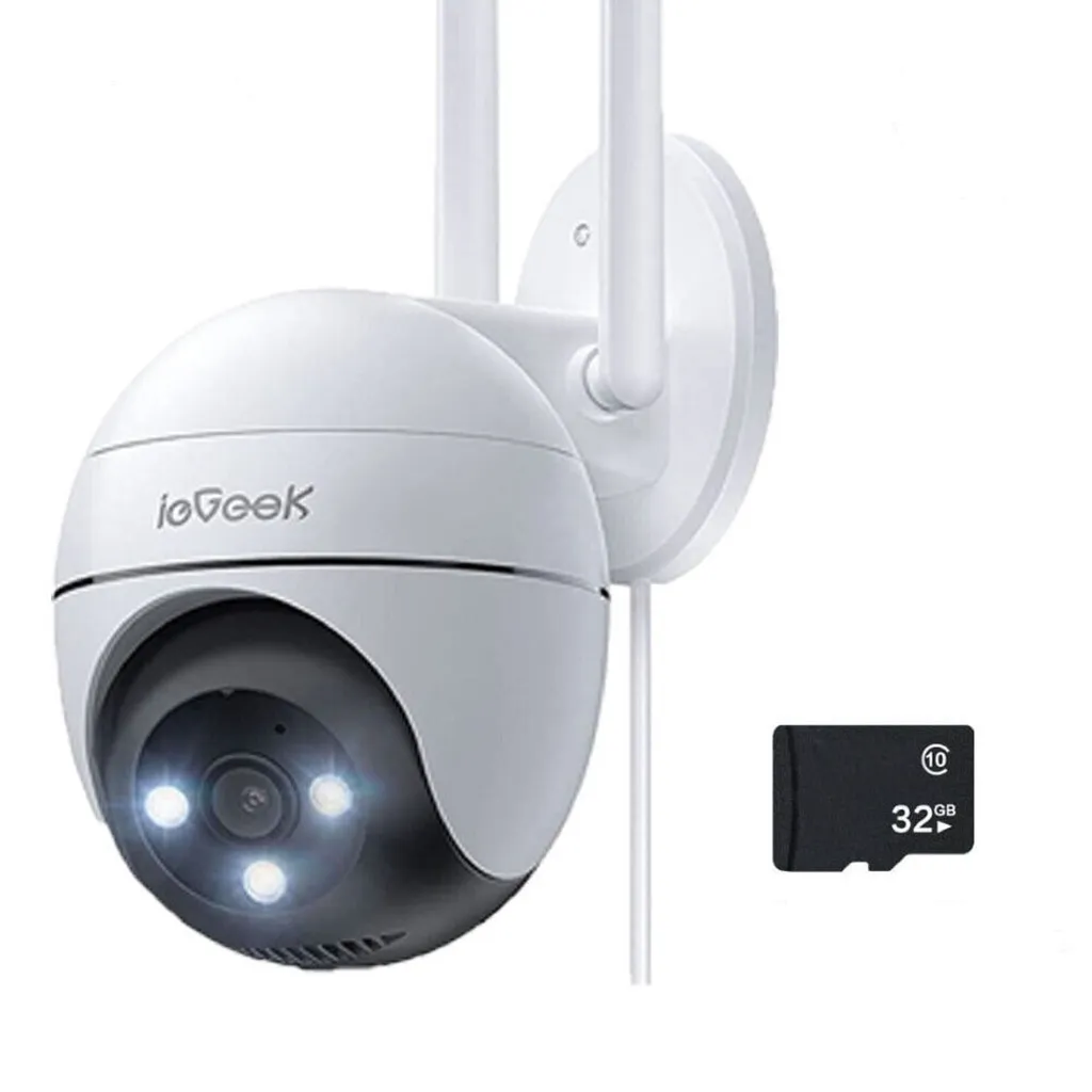 IeGeek 2K Überwachungskamera Wlan Mit 32GB SD-Karte, PTZ Outdoor IP Kamera Überwachung WiFi Dome Camera Mit Farbnachtsicht, Mensch Bewegungsmelder, 2-Wege-Audio 1 IeGeek 2K Überwachungskamera Wlan Mit 32GB SD-Karte, PTZ Outdoor IP Kamera Überwachung WiFi Dome Camera Mit Farbnachtsicht, Mensch Bewegungsmelder, 2-Wege-Audio