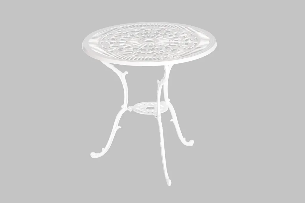 Merxx Gartentisch Lugano Aluminiumguss Weiß 70 Cm X 70 Cm X 68 Cm 5 Merxx Gartentisch Lugano Aluminiumguss Weiß 70 Cm X 70 Cm X 68 Cm – Bild 5