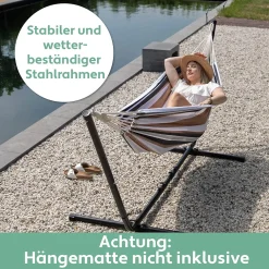 VITA5 Hängemattengestell Outdoor - Hängemattengestell Für Hängematten - Stabiles Stahl Hängematte Mit Gestell Klappbar - Tragbarer Ständer Für Hängematte (Ohne Getränkehalter) -Garten- & Gewächshäuser Geschäft cf48a3f1f73b182f81e82d057aa992dd