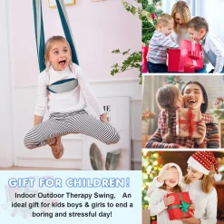 Topchances Kinderschaukel Hängematte, Indoor Therapieschaukel, Kuschelhängematte Für Kinder Mit ADHS, Asperger, Sensorische Integrationstherapie Double Layer Pod Schaukelstuhl -Garten- & Gewächshäuser Geschäft cf6769a218bd4fe9e0c5d361e302c990
