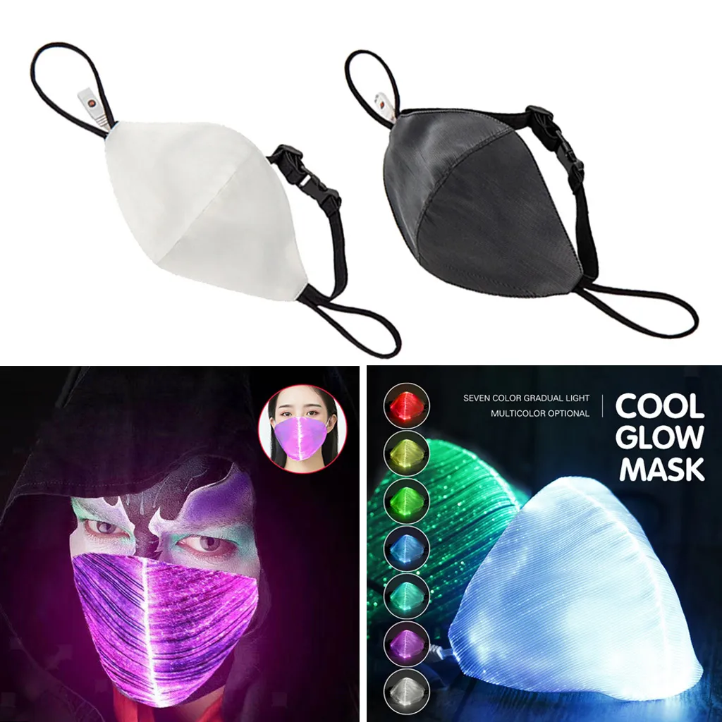 F-Beast 7 Farblichter LED Maske 2tlg Leuchten Gesichtsmaske USB Wiederaufladbare Leuchtende Masken Staubmaske Halloween Party Maske 1 F-Beast 7 Farblichter LED Maske 2tlg Leuchten Gesichtsmaske USB Wiederaufladbare Leuchtende Masken Staubmaske Halloween Party Maske