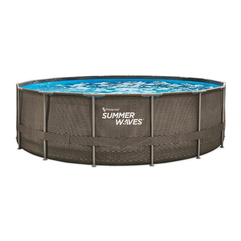 Summer Waves Pool Frame Dark Double Rattan Print Aktive 4,88 M X 1,22 M 1 Summer Waves Pool Frame Dark Double Rattan Print Aktive 4,88 M X 1,22 M
