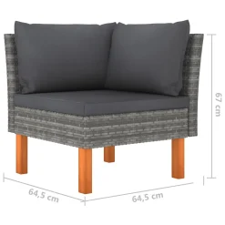 VidaXL 4-Sitzer-Gartensofa Mit Kissen Grau Poly Rattan -Garten- & Gewächshäuser Geschäft d03c74150141084eaa40d5ad8f29e09c