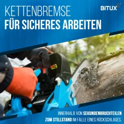 Bituxx Benzin Motor Kettensäge 25ccm 1PS 12" Schwert Blau, MS-18390 -Garten- & Gewächshäuser Geschäft d05fe5d39c02a06feec506ae4401bae6