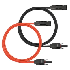 ARLI 1m Solarkabel Verlängerungskabel Rot + Schwarz 4 Mm² Mit MC4 Solarstecker Solar Kabel Stecker
