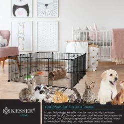 KESSER® Freigehege Gittergehege Für Kaninchen Aus Metallgitter XXL Inkl. Tür Kleintiergehege Meerschweinchen Gehege Freilauf, Kleintierkäfig Laufgitter Hasenstall Für Innen - Draußen , Farbe:Schwarz, Größe:Einzeln 13 KESSER® Freigehege Gittergehege Für Kaninchen Aus Metallgitter XXL Inkl. Tür Kleintiergehege Meerschweinchen Gehege Freilauf, Kleintierkäfig Laufgitter Hasenstall Für Innen - Draußen , Farbe:Schwarz, Größe:Einzeln -Garten- & Gewächshäuser Geschäft d09d8e4d8872932945280d4ad1350ecc