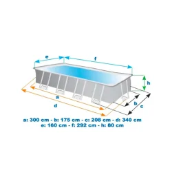 INTEX Swimmingpool-Set Prism Frame Rechteckig 300 X 175 X 80 Cm -Garten- & Gewächshäuser Geschäft d09f66d114515a55a9e5aba6ddc74e9e