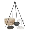 BBQ-Toro Dutch Oven Kit In Holzkiste, 6-teiliges Gusseisen Kochset