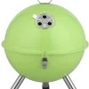 ACTIVA Mastercook ACTIVA Kugelgrill Tischgrill Mallorca Holzkohlegrill Grün Rundgrill Mit Deckel Picknick Grill Reise Holzkohle-Grill