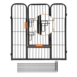 Welpenauslauf 8-Eck Für Hunde Laufgitter Laufstall Welpenlaufstall Hundegehege Für Kaninchen Kleine Haustiere FEANDREA Schwarz PPK88H -Garten- & Gewächshäuser Geschäft d134d994739501ade57db624564f6555