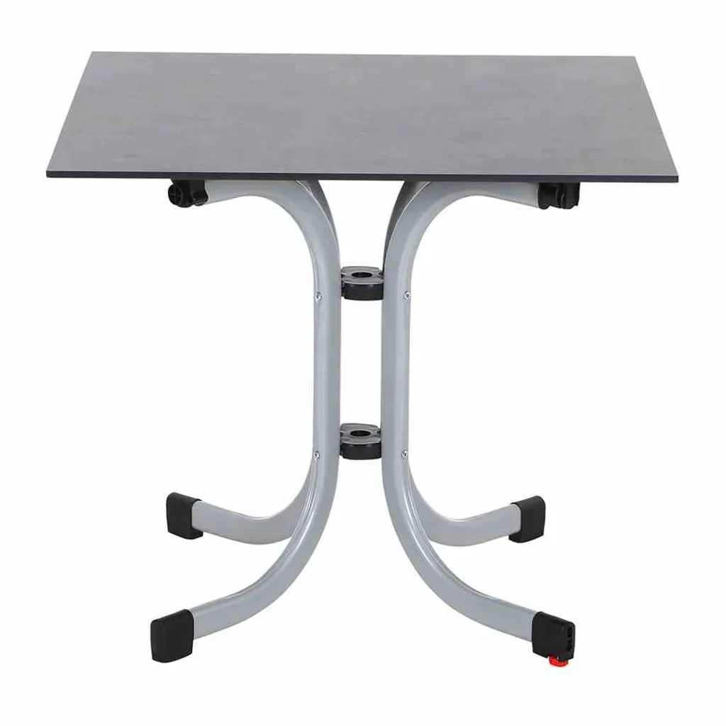 SIENA GARDEN Sola Klapptisch 80x80 Cm, Silber K95706 3 SIENA GARDEN Sola Klapptisch 80x80 Cm, Silber K95706 – Bild 3