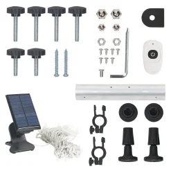 Mucola Klemmmarkise 300-120cm Grau Mit LED Balkon Markise Sonnenschutz Terasse Fenstermarkise Balkonmarkise Sonnensegel Windschutz Rollo -Garten- & Gewächshäuser Geschäft d1cadaa0ee18fb67e689015af689eb14