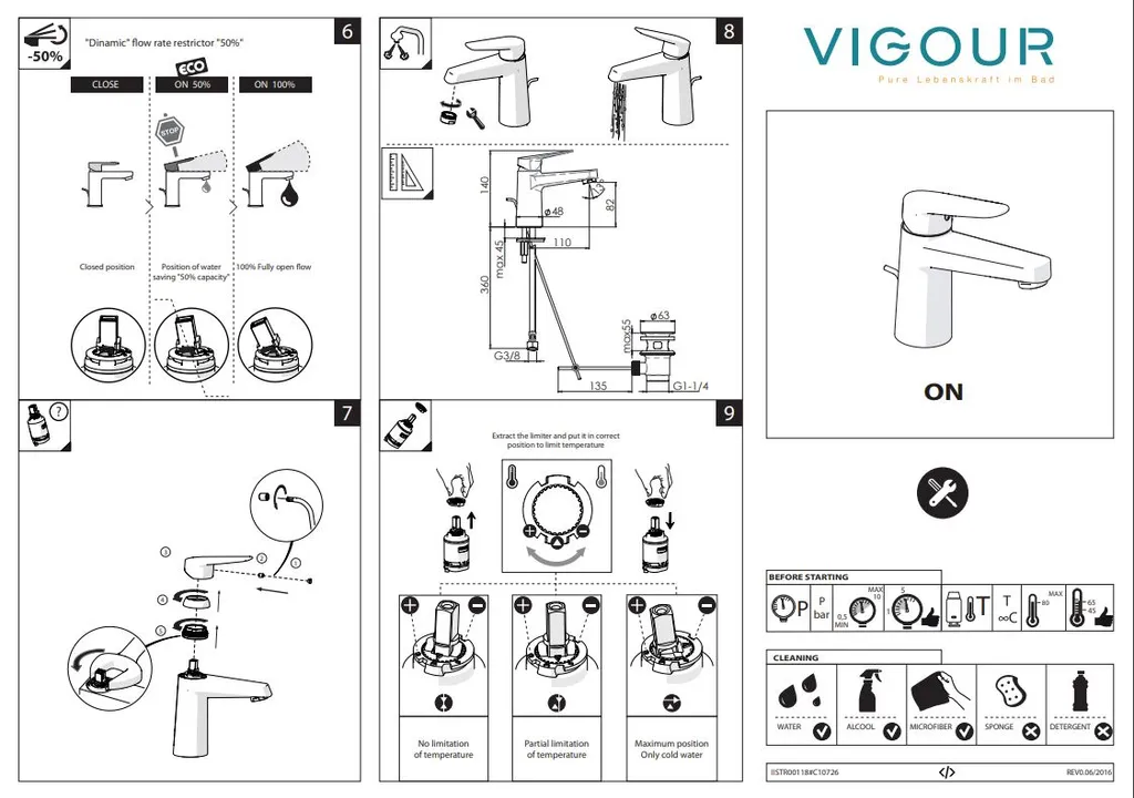 VIGOUR One Waschtischbatterie Mit Ablaufgarnitur, Verchromt 4 VIGOUR One Waschtischbatterie Mit Ablaufgarnitur, Verchromt – Bild 4